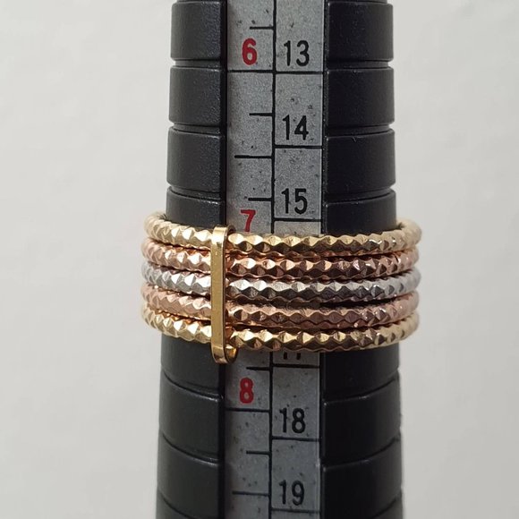 Textured stack Rings - Picture 9 of 15